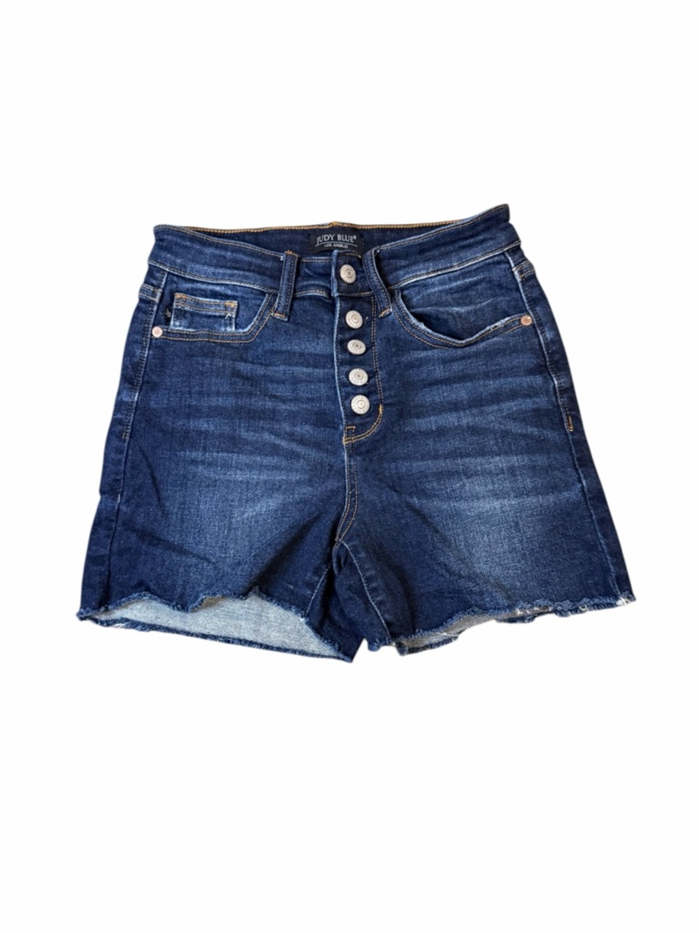 Judy Blue Indigo High-Rise Button Fly Denim Shorts